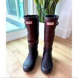 ❌SOLD!❌ Fur lined rain boots